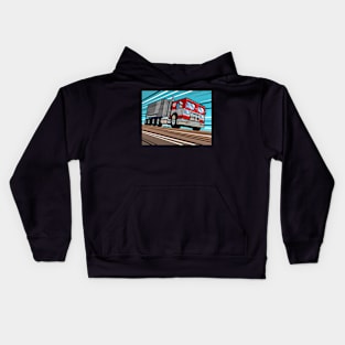 Big red truck Kids Hoodie